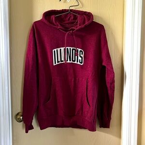 Illinois hoodie, Sz M, Maroon